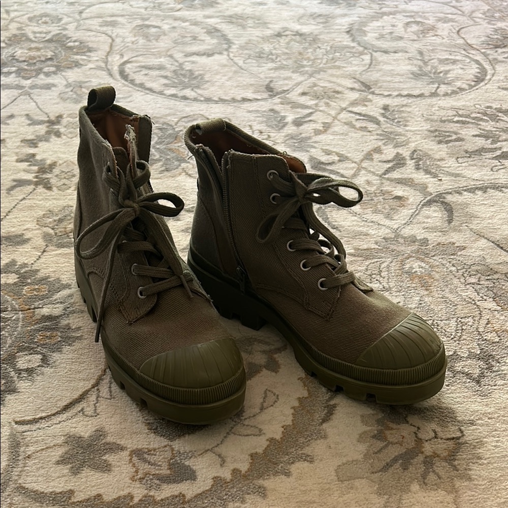 Target Olive Lace-Up Boots